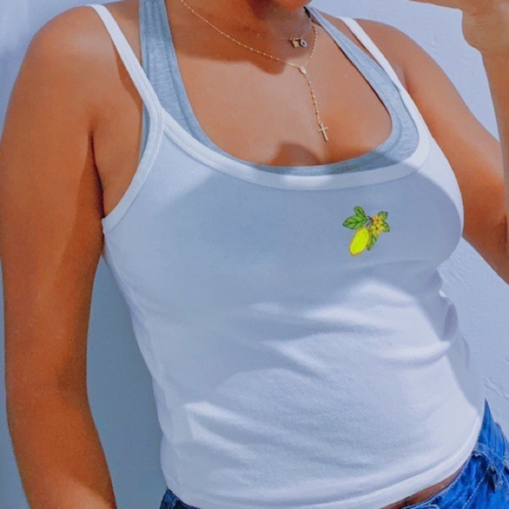White crop top